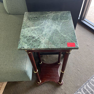 Vintage Marble Top Side Table/Plant Stand