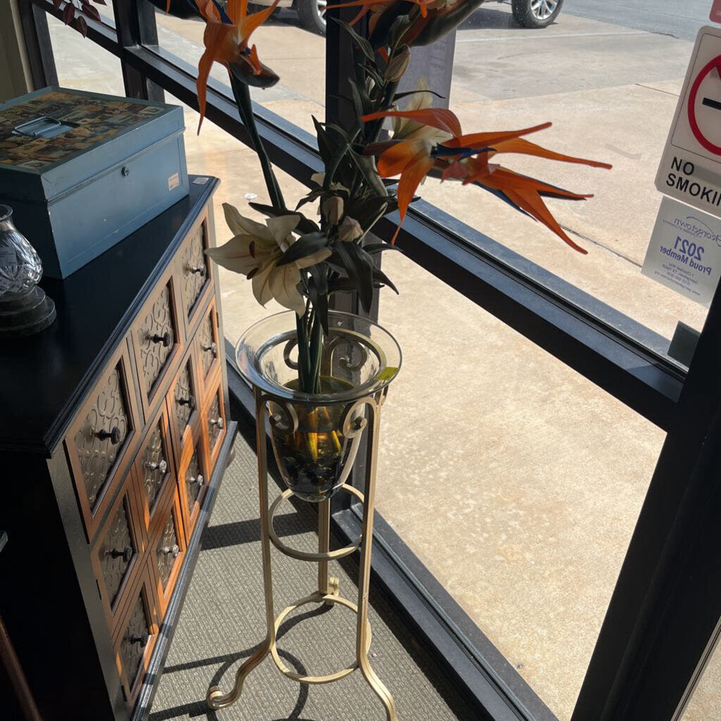 Floral Decor w/ Metal Stand