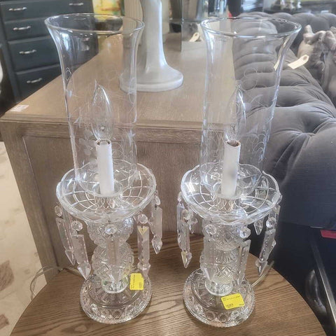 Pair of Crystal Lamps