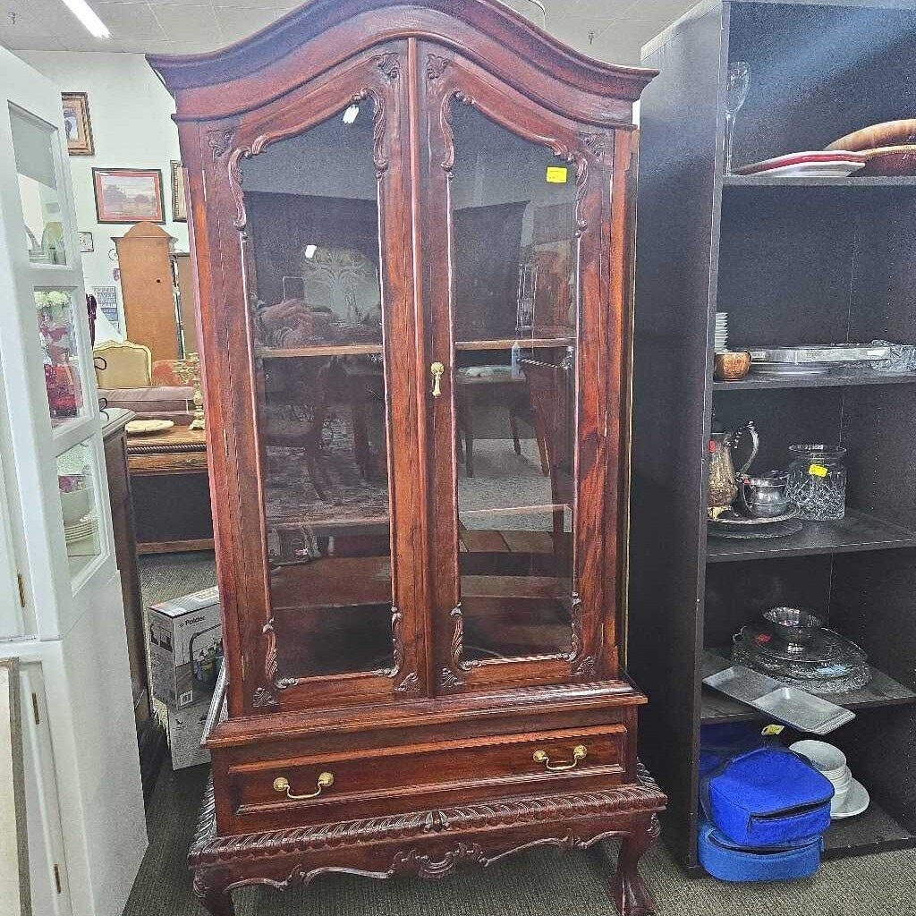 2 Door Carved China Hutch