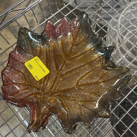 Set of 4 Leaf Dishes