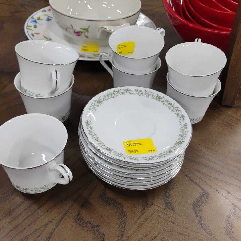 14 pc Teacup w/Saucers Set