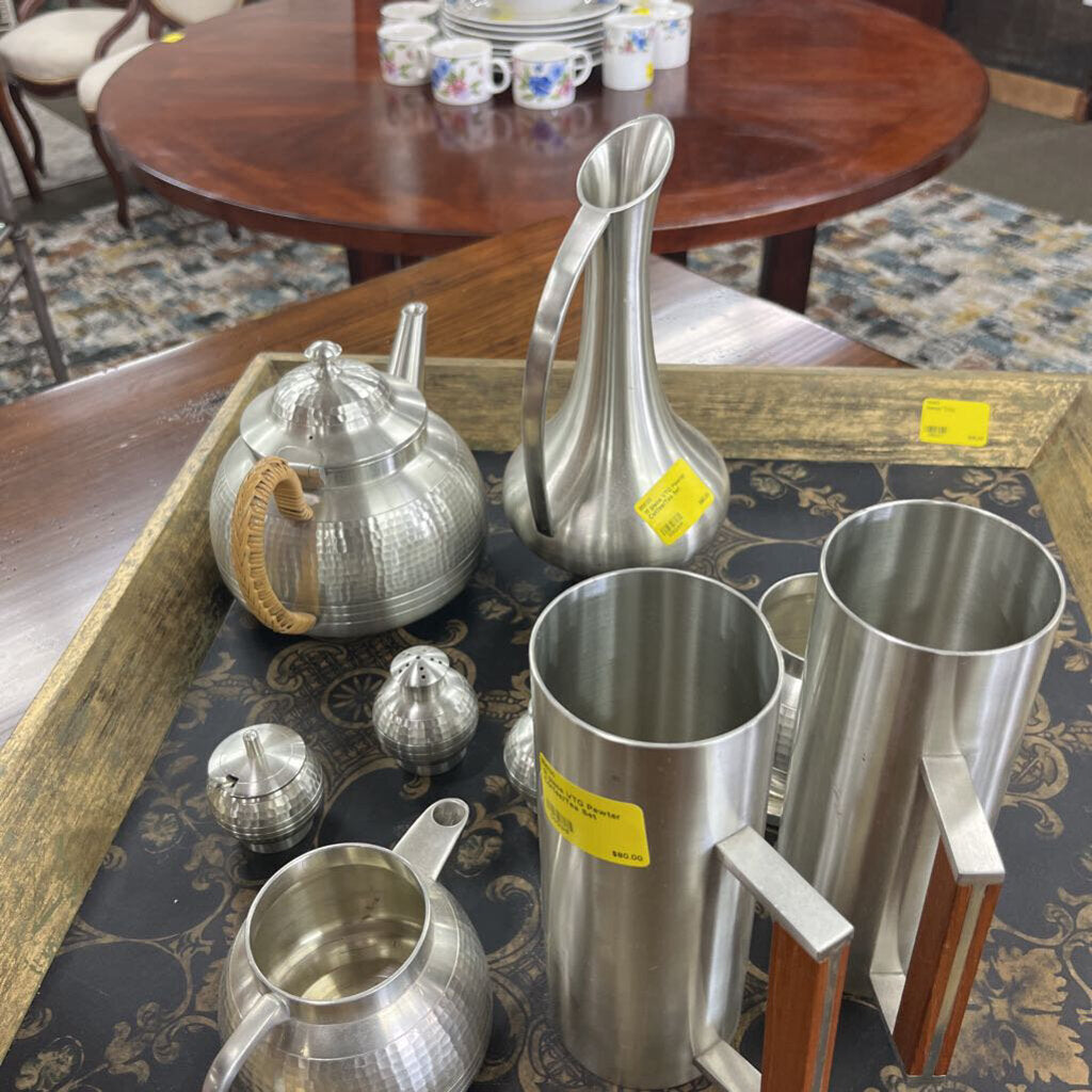 11 piece VTG Pewter Coffee/Tea Set