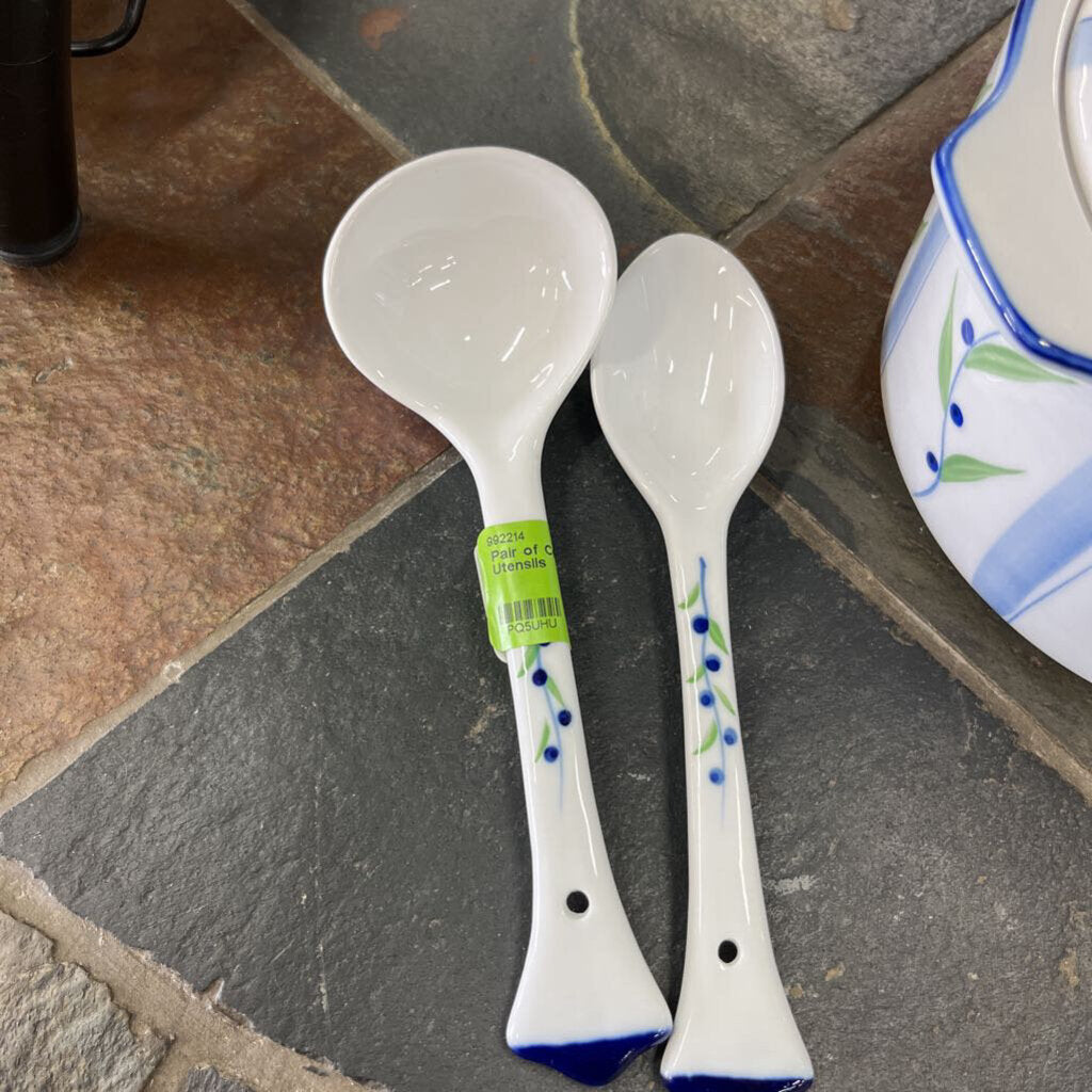 Pair of Ceramic Serving Utensils