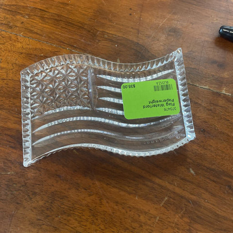 Flag Waterford Paperweight