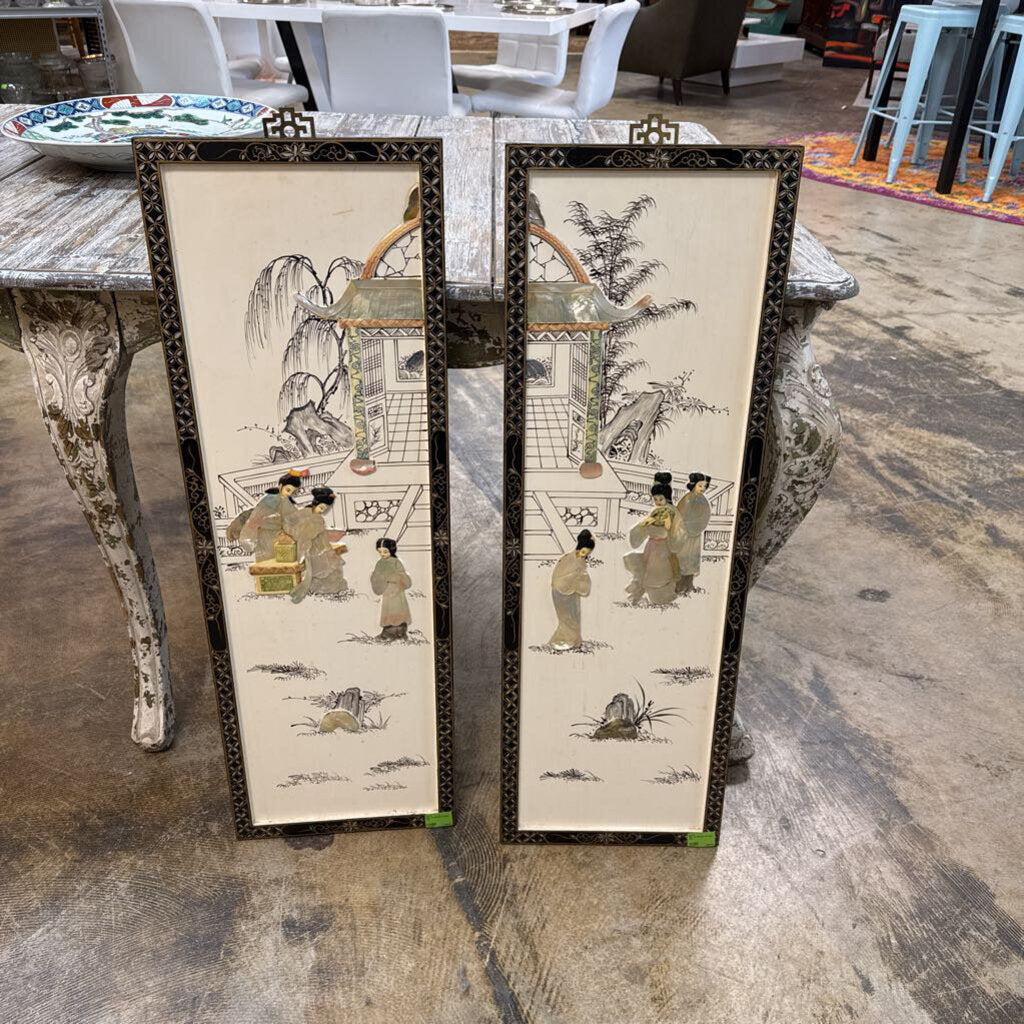 Pair of Mother in Pearl Art