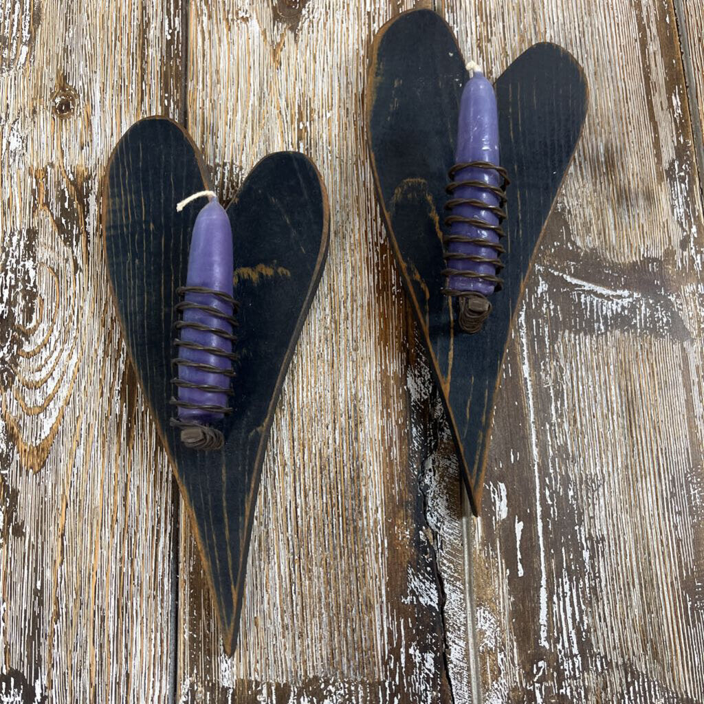 Pair of Heart Candle holders