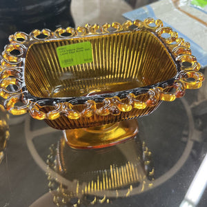 VTG Indiana Glass Laced Edge Butter Dish