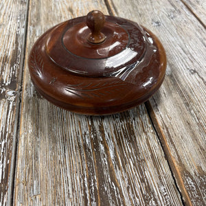 Wooden Bowl w/Lid