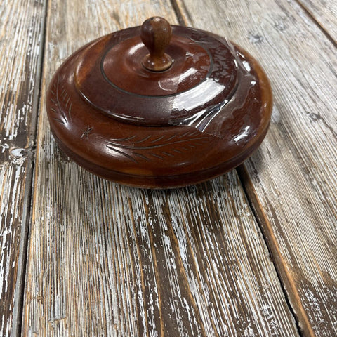 Wooden Bowl w/Lid