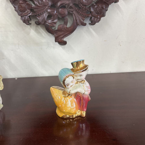 VTG Handpainted 22k Gold Planter