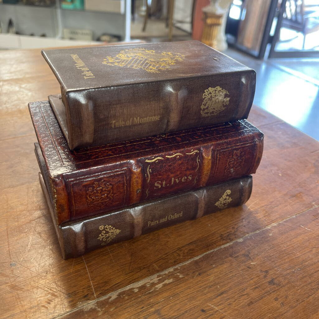 Set of 3 Faux Book Decor