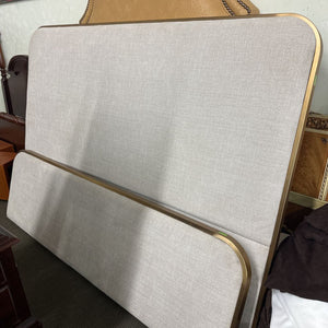 King Size Bed Headboard/ Footboard/ Rails (Headboard from Swanns, FB & Rails from Haverty's)