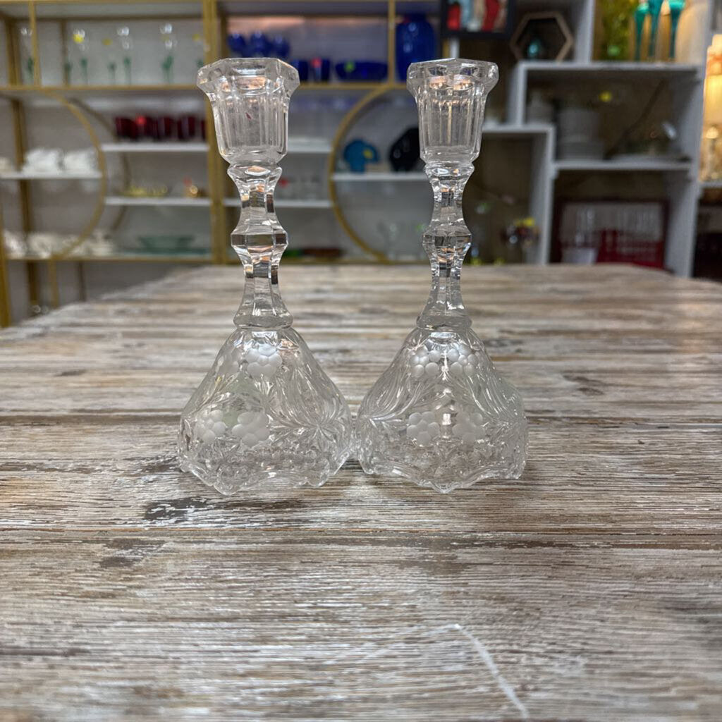 Pair of Crystal Candlesticks