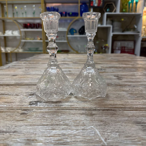 Pair of Crystal Candlesticks