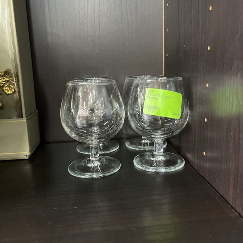 Set of 4 Cognac Glasses