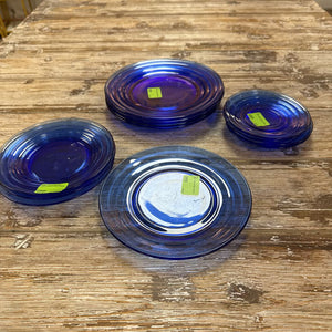 12pc Cobalt Blue Plates