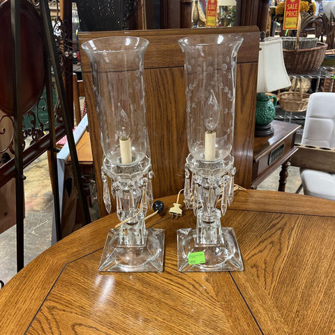 Pair of Crystal Lamps w/ Shade