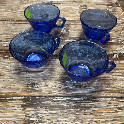 4pc Colbalt Blue Cups