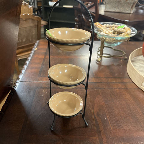 Triple Bowl Stand