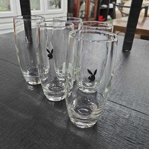 Set of 5 Playboy Bunny Whiskey Glasses