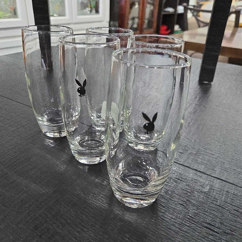 Set of 5 Playboy Bunny Whiskey Glasses