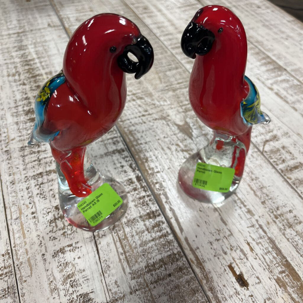 Handblown Glass Parrot