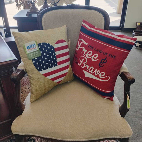 PAIR of Patriotic Pillows