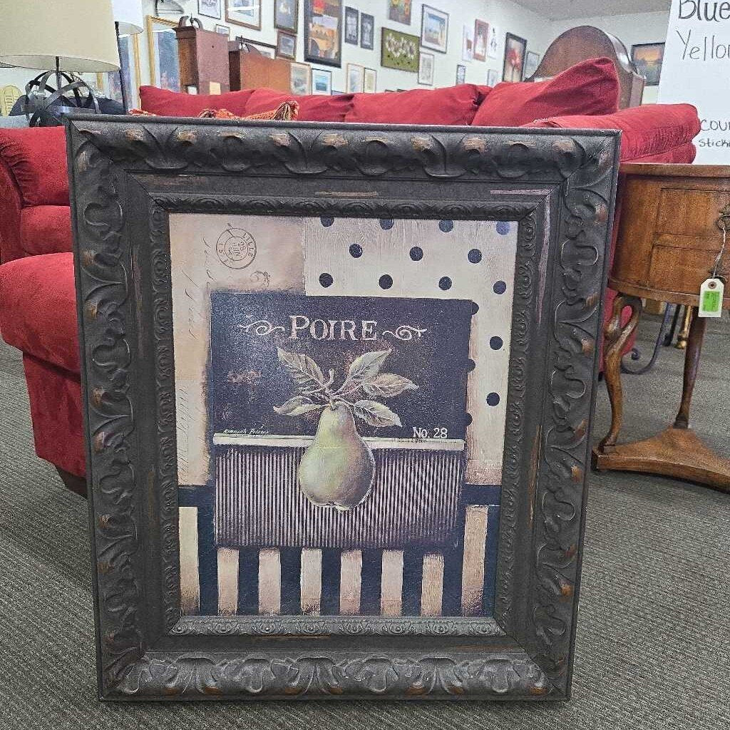 Black and White Pear Art