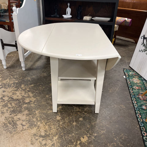 White Drop Leaf Table