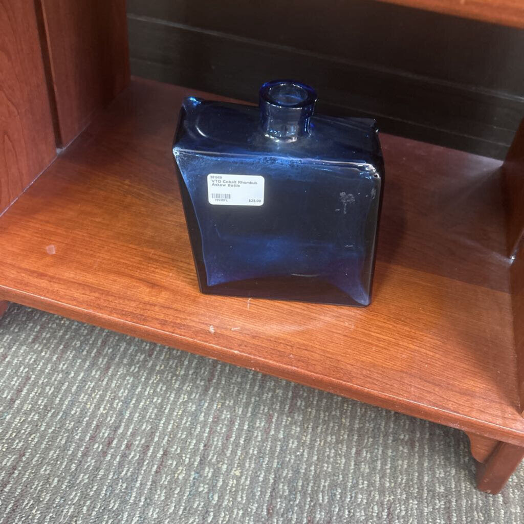 VTG Cobalt Rhombus Askew Bottle