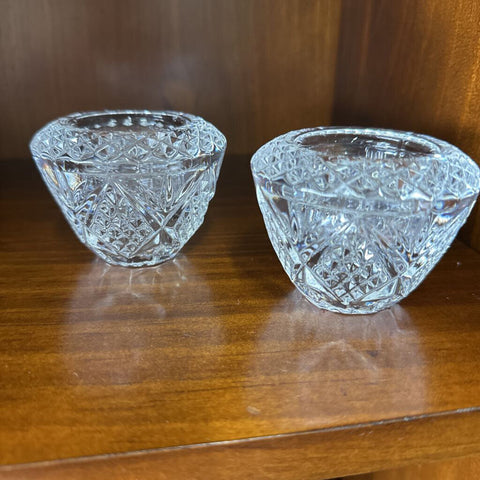Pair of Cristal d' Arques Candle Holders