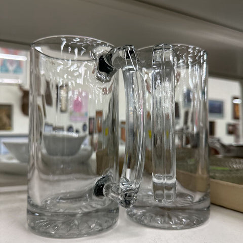 Pair of Glass Beer Mugs