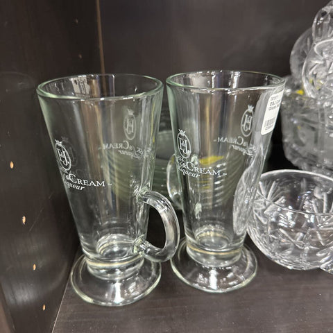 E&J Cask and Cream Glass Mugs