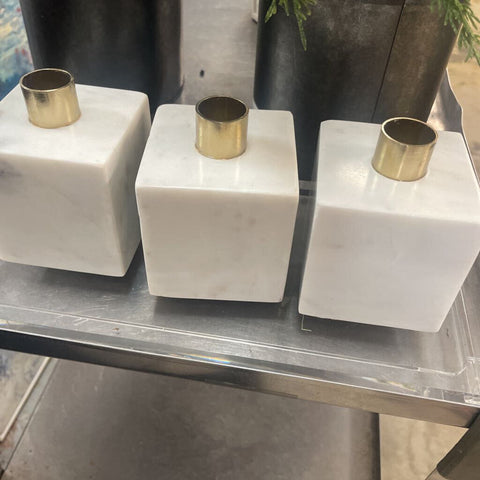 3pc Marble Candle Holder