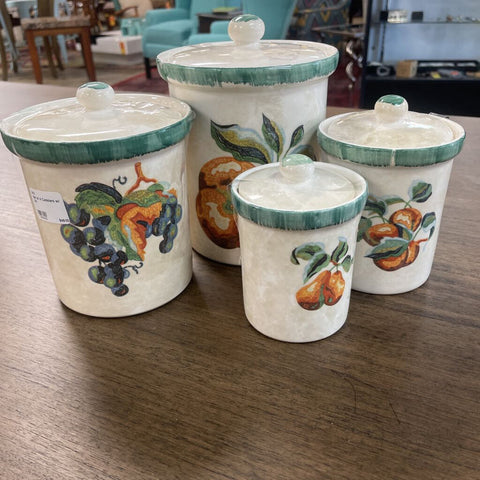 Set of 4 Canisters w/ Lid