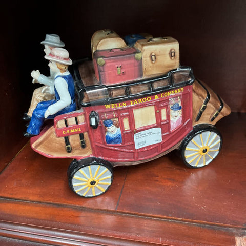 Vtg Wells Fargo Stagecoach Cookie Jar