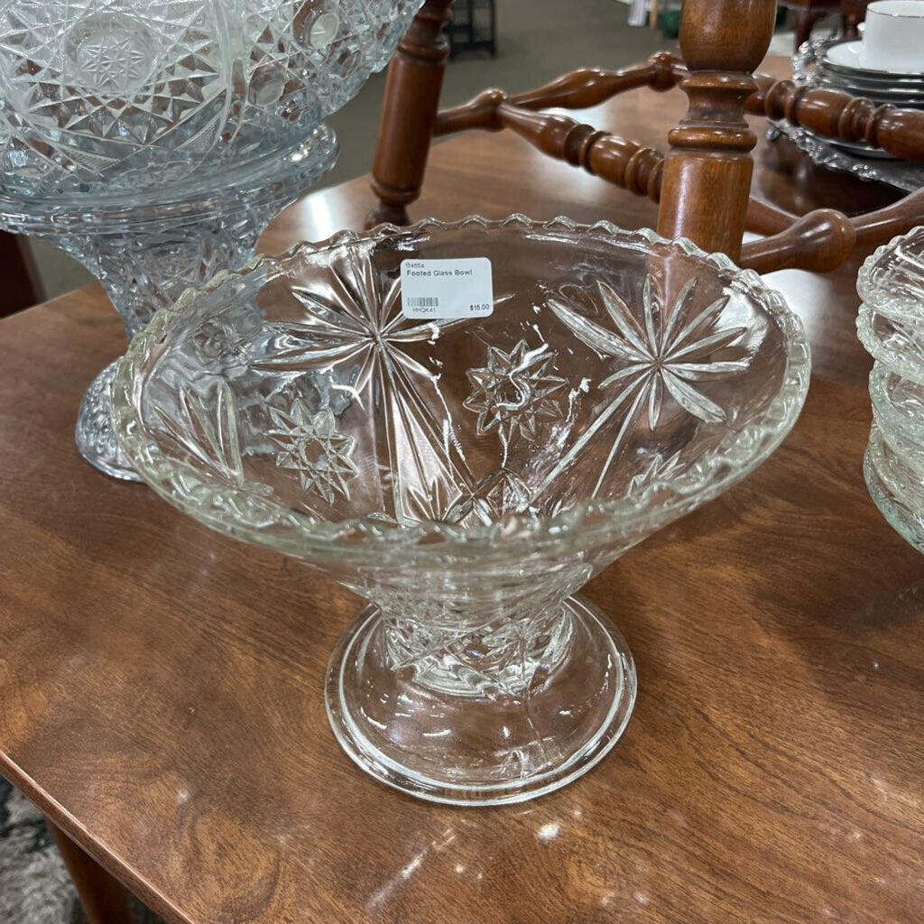 Footed Glass Bowl