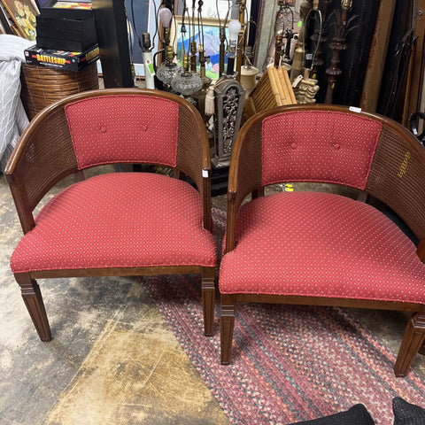 Pair of Barrel Back Chairs