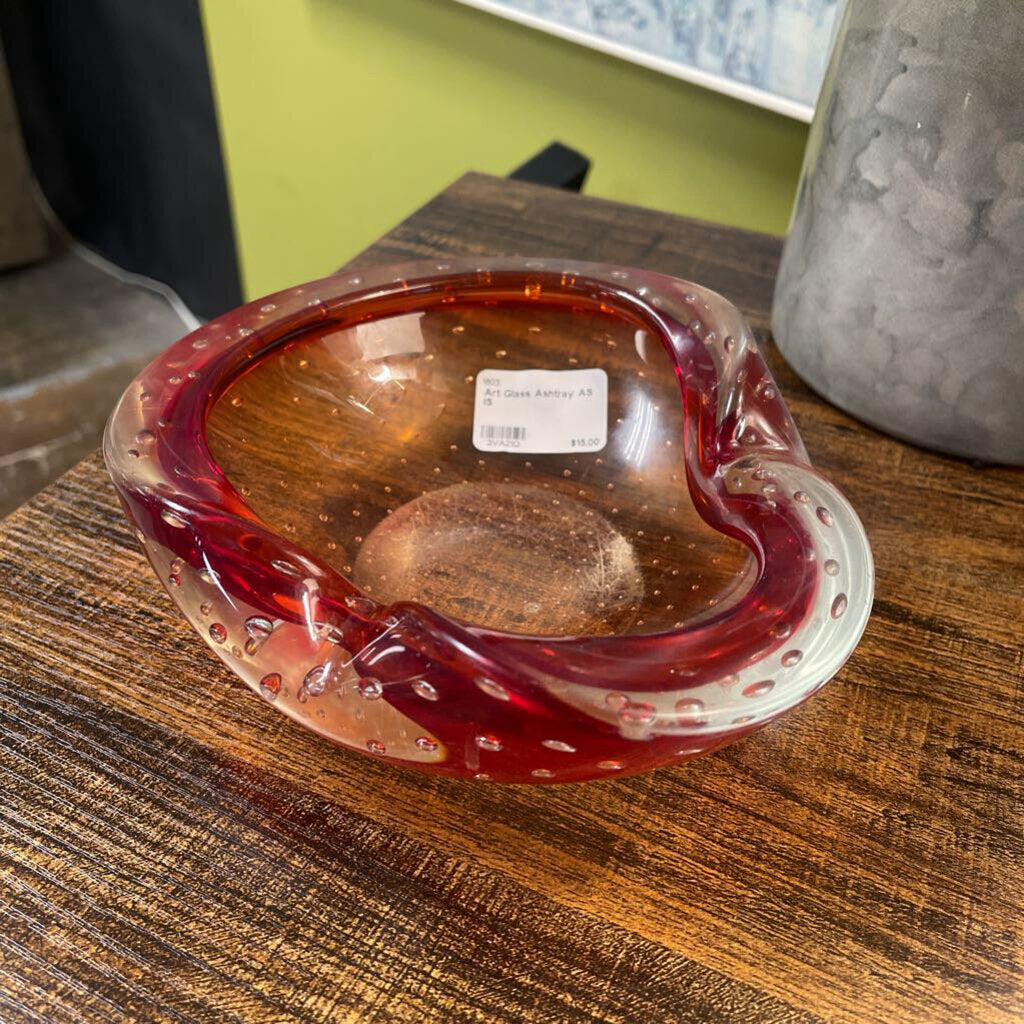 Art Glass Ashtray AS IS