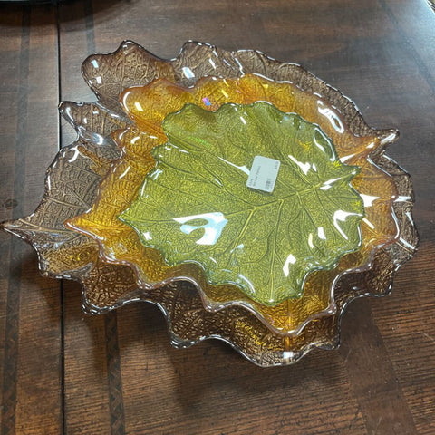 3pc Leaf Platters