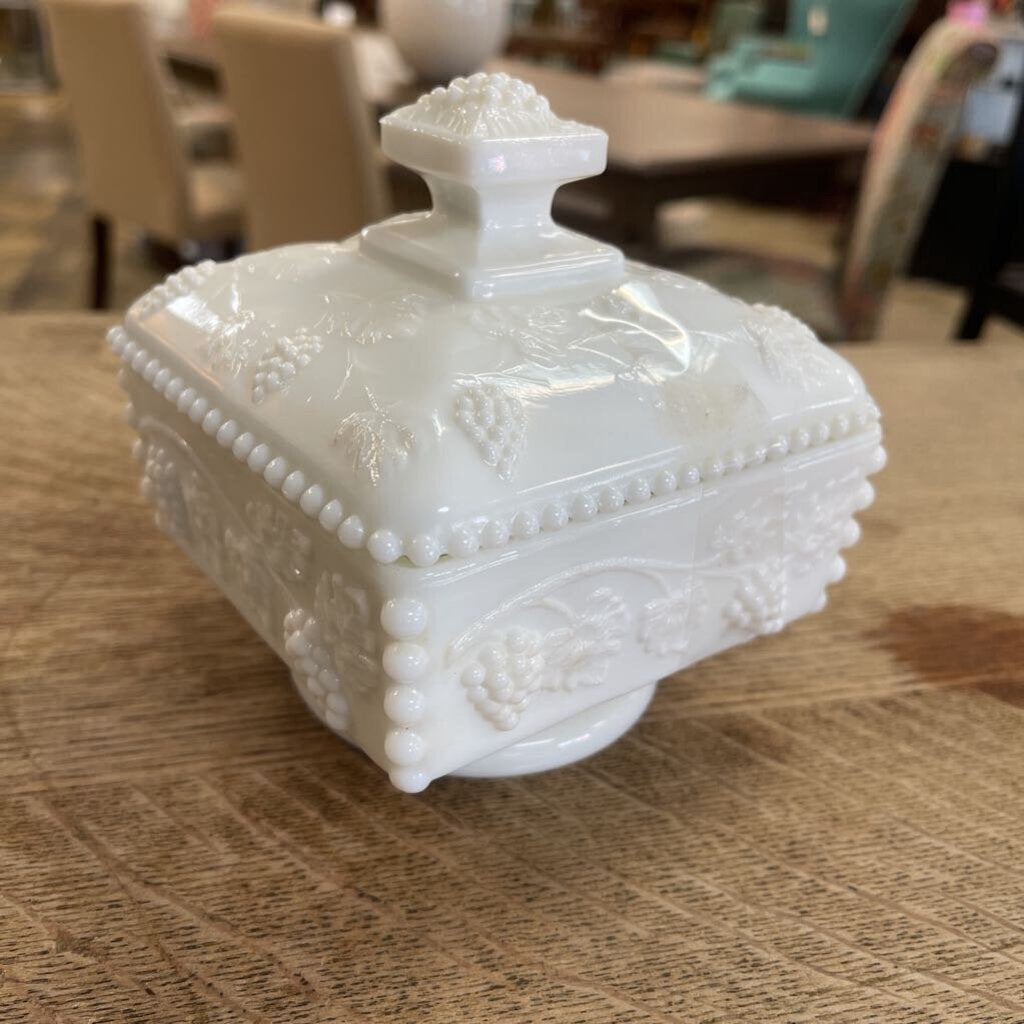 Milk Glass w/ Lid