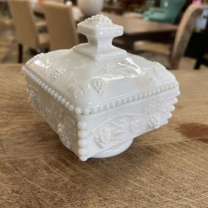Milk Glass w/ Lid