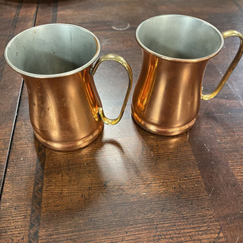 Pair of Copper Mugs