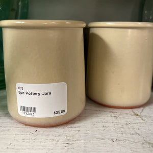 6pc Pottery Jars