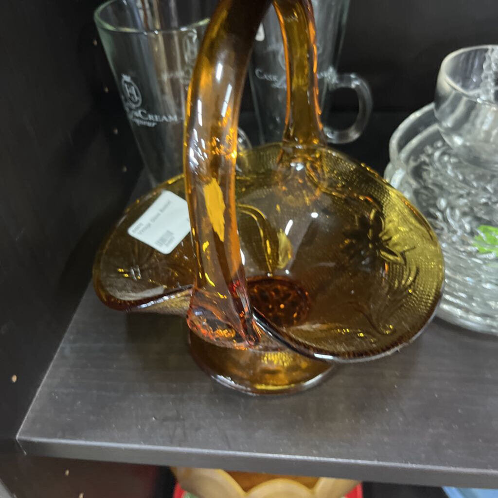Vintage Glass Basket