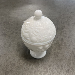 Milk Glass Dish w/Lid