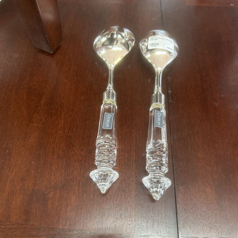 Pair of Crystal Serving Utensils