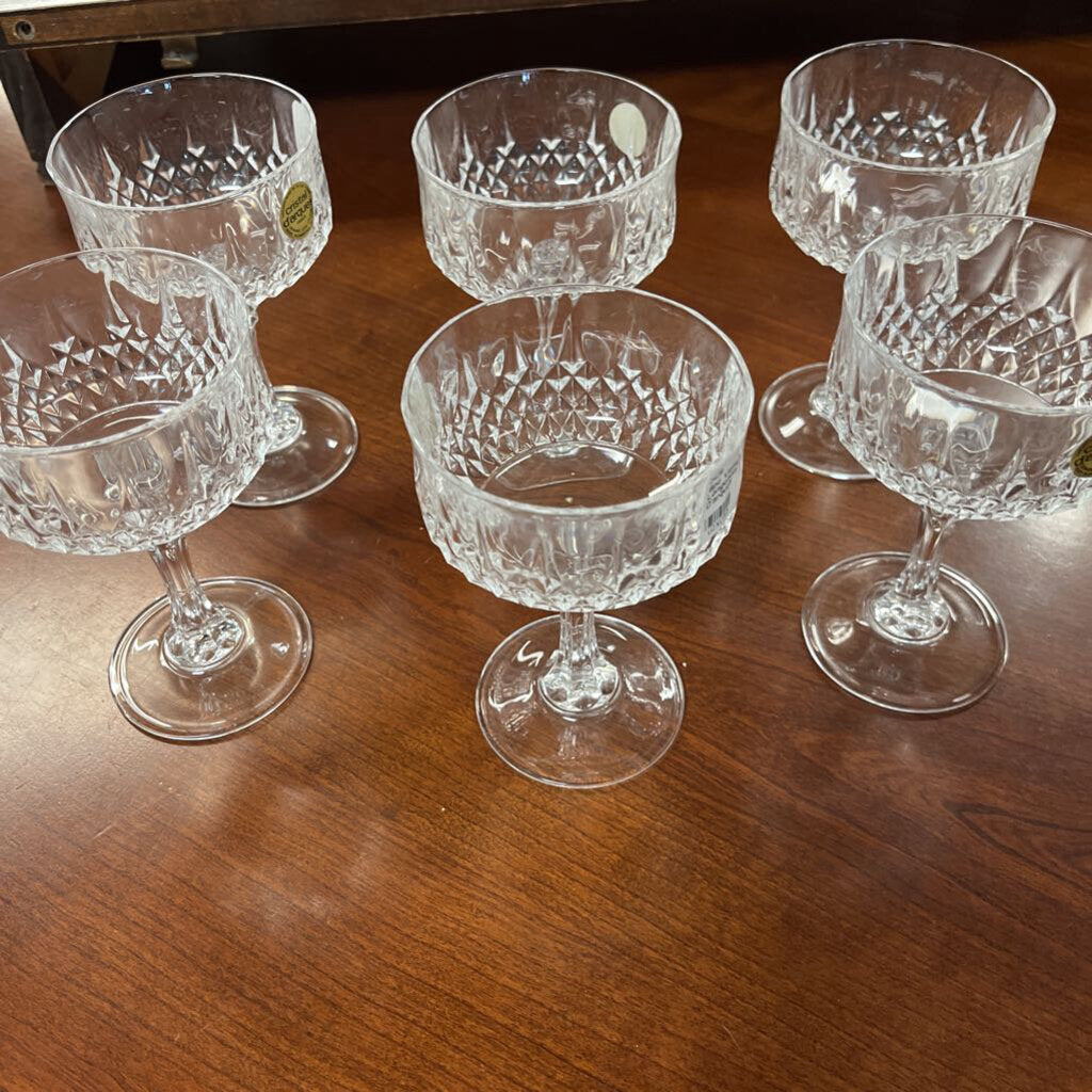 6pc Vintage Longchamp Cristal D'arques
