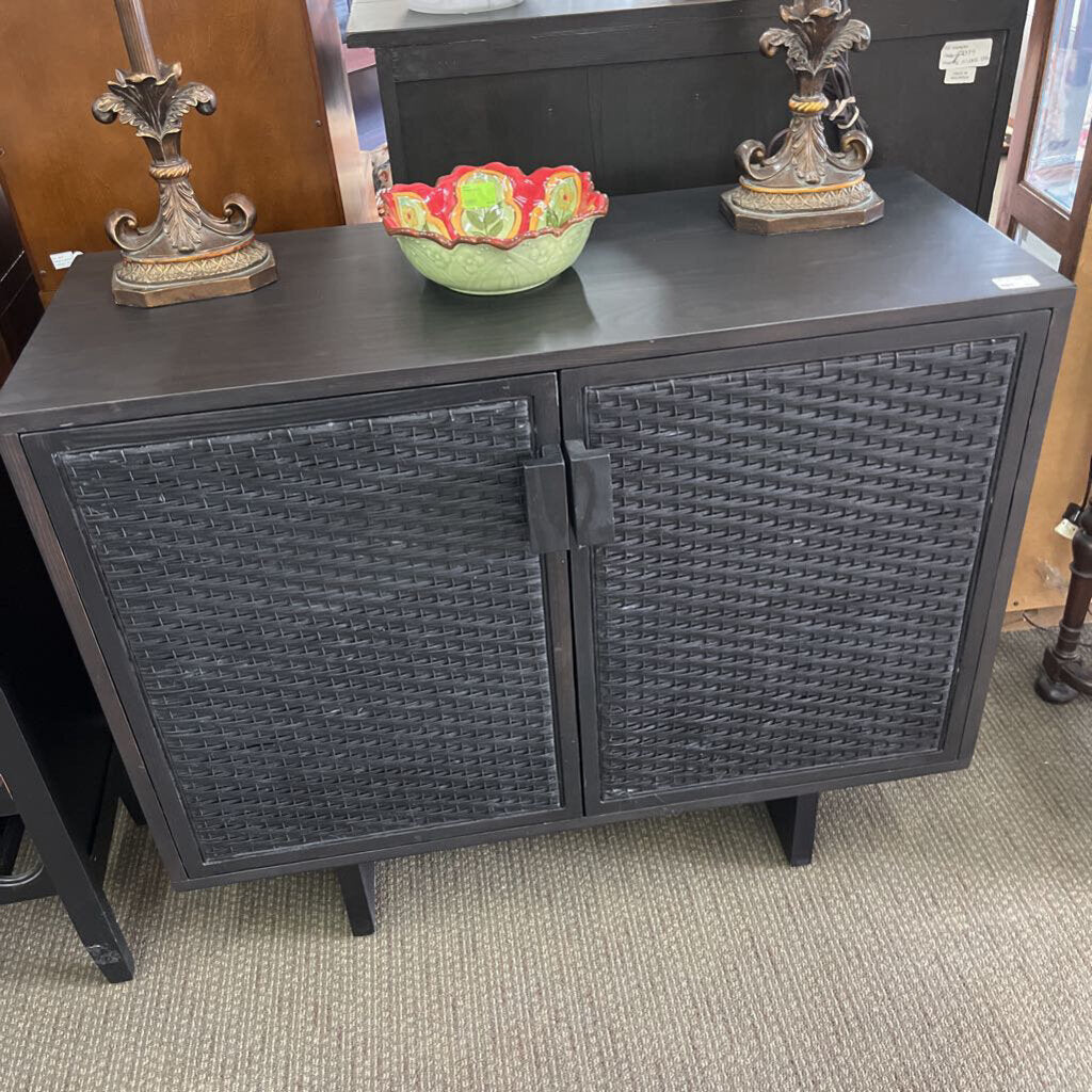 Woven Bar Cabinet